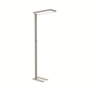 Stojací LED lampa MAULjura - stmívatelná, stříbrná