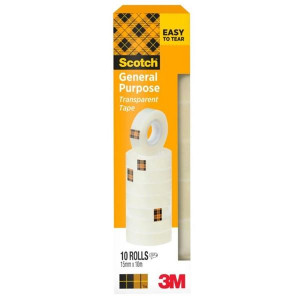Scotch® Průhledná páska 508, 15 mm × 10 m, 10 ks