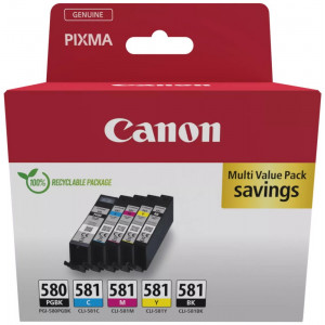 Canon inkoustová náplň PGI-580/CLI-581 PGBK/C/M/Y/BK MULTI  SEC Ink Value Pack