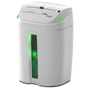 KOBRA skartovač C4-HYBRID/ příčný řez 3,5 x 40 mm/ A4/ kapacita 17 listů/ objem koše 40l/ stupeň utajení P4/ bílo-zelený