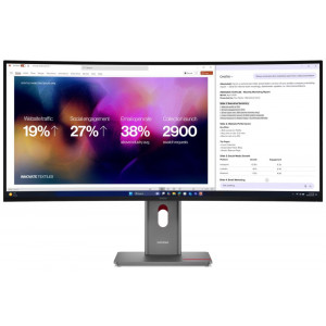 Lenovo P40WD-40/ 39,7" IPS / 5120x2160/ 21:9/ 400cd/m2cmd/ 2000:1 / 4ms/ HDMI/ DP/ USB/ Thunderbolt4/ LAN/ černý