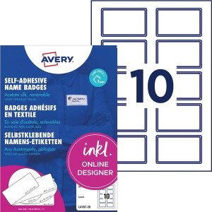 Samolepicí jmenovky,bílé,80x50 mm,200 ks, rámeček