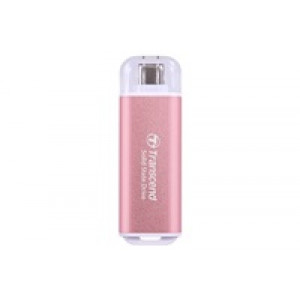 TRANSCEND Externí SSD ESD300P 512GB, External SSD, USB 10Gbps, Type C, růžová