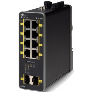 Cisco IE-1000-8P2S-LM průmslový switch řízený   8x 10/100 (PoE+) + 2 x 1000Base-X SFP (uplink)