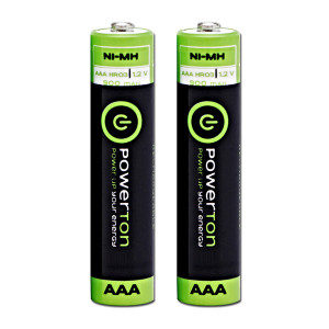 Nabíjecí baterie, AAA (HR03), 900 mAh, Powerton, 2-pack, DOPRODEJ