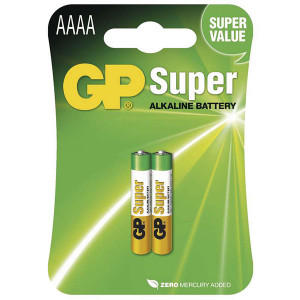 GP Jednorázová alkalická baterie AAAA, 2-pack
