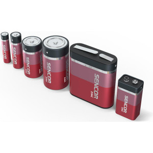 Sencor Jednorázová zinkouhlíková baterie 9V, 1-pack