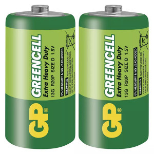 GP Jednorázová zinkochloridová baterie D, 2-pack