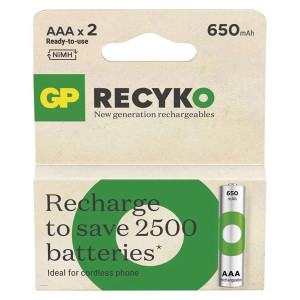 GP Nabíjecí Ni-MH baterie AAA, 2-pack