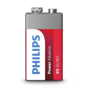 PHILIPS POWER Jednorázová alkalická baterie 9V, 1-pack
