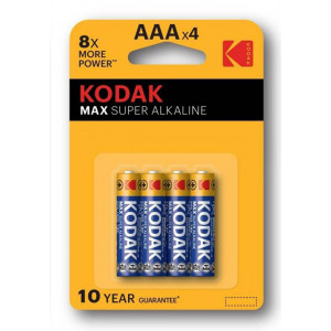 Kodak MAX SUPER Jednorázová alkalická baterie AAA, 4-pack