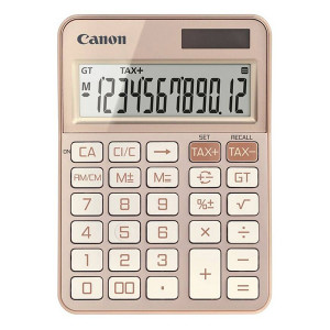 Canon kalkulačka KS-125KB-GD 6818C001, růžová, stolní, dvanáctimístná, automatické vypnutí