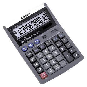 Canon kalkulačka TX-1210E DBL EMEA, šedá, kapesní, dvanáctimístná
