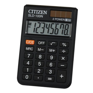 Citizen Kalkulačka SLD100NR, černá, kapesní, osmimístná, DOPRODEJ