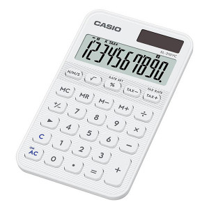 Casio Kalkulačka SL 310 YC WE, bílá, kapesní, desetimístná, duální napájení