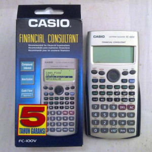 Kalkulačka Casio, FC 100 V, bílá, finanční s 4 řákovým displejem
