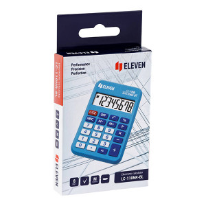 Eleven Kalkulačka LC-110NR-BL, modrá, kapesní, osmimístná