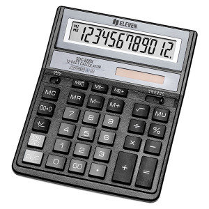 Eleven Kalkulačka SDC-888X-BK, černá, stolní, dvanáctimístná
