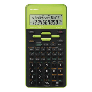 Sharp Kalkulačka EL-531THGR, černo-zelená, školní