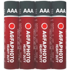 Baterie "Heavy Duty", AAA, zinkouhlíková, 4 ks, AGFAPHOTO APFAAAS4