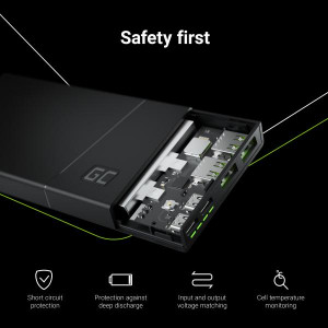 Bank Green Cell GC PowerPlay10S 10000mAh s rychlým nabíjením 2x USB Ultra Charge a 2x USB-C PD 18W