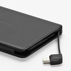 Power Bank, Li-ion, 5V, 5000mAh, nabíjení mobilních telefonů aj., 2xkonektor, černá, DOPRODEJ