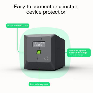 Emergency napájení UPS Greencell 2000VA 1200W PowerProof s LCD displej