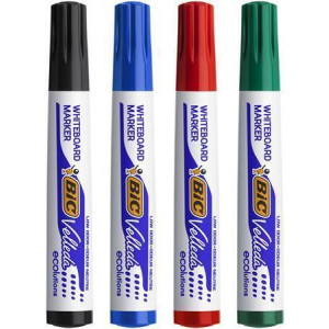Popisovač na tabuli "Velleda ecolutions", 4 barvy, 1,4 mm, kuželový hrot, BIC 8757151