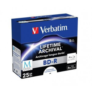 BD-R BluRay, archive, printable, 25GB, 6x, slim case, VERBATIM