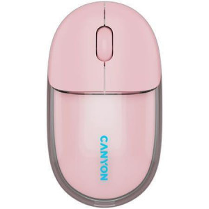 Myš "OnClick 24", růžová, bezdrátová, duální připojení, optická, CANYON CNS-CMSW24P