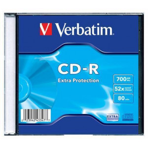 CD-R 700MB, 80min., 52x, DLP Crystal AZO, Verbatim, 1ks