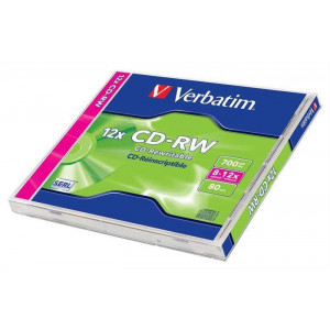 CD-RW 700MB, 8-10x, Verbatim, jewel box