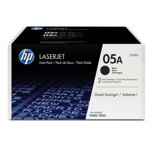 HP originální toner CE505D, HP 05A, black, 4600 (2x2300)str., 2ks
