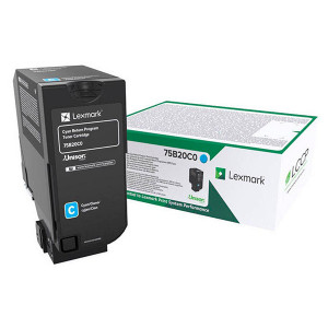 Lexmark originální toner 75B20C0, cyan, 10000str., return