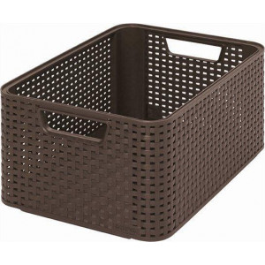 Košík, umělý ratan, čokoládově hnědá, 18 l, CURVER 205844