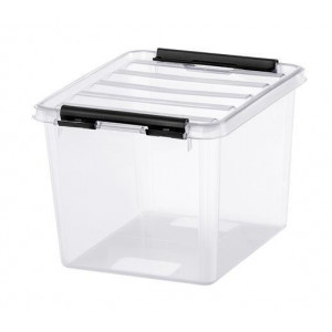 Úložný box "Classic 3", plast, průhledný, 3 l, černé úchytky, SMARTSTORE 3522070