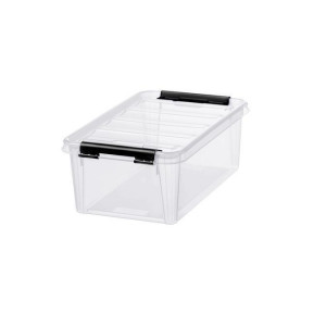 Úložný box "Classic 5", průhledný, plast, 3,6 l, černé úchytky, SMARTSTORE 3456070