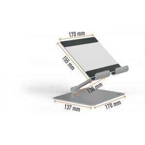 Stojan na tablet "RISE", stříbrná, DURABLE