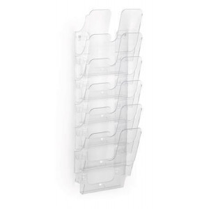 Držák na letáky "FLEXIPLUS 6", průsvitná, A4 na výšku, nástěnný, DURABLE