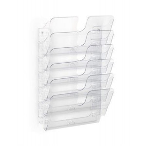 Držák na letáky "FLEXIPLUS 6", průsvitná, A4 na šířku, nástěnný, DURABLE