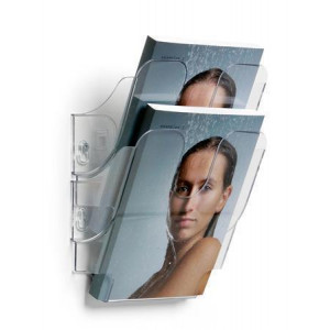 Držák na katalogy "FLEXIPLUS 2", transparentní, na zeď, A5, na výšku, DURABLE 1709013400