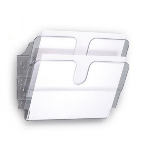 Držák na katalogy "FLEXIPLUS 2", transparentní, na zeď, A4, na šířku, DURABLE