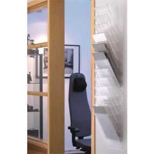 Stojan na katalogy "FLEXIBOXX", transparentní, nástěnný, vertikální, A4, DURABLE 1709763400