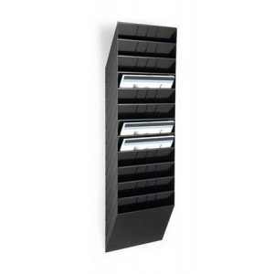 Stojan na katalogy "FLEXIBOXX", černá, nástěnný, horizontální, A4, DURABLE 1709781060