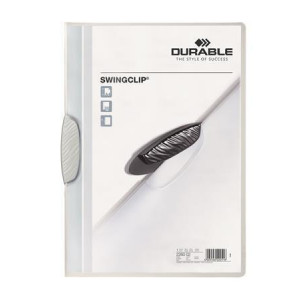 Desky s rychlovazačem "Swingclip® 30", bílá, s klipem, A4, PP, DURABLE