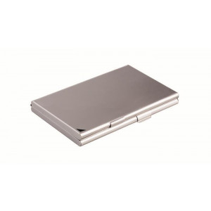 Vizitkář "CARD BOX DUO", stříbrná, pouzdro na vizitky, pro 20 vizitek, kovový, DURABLE 243323