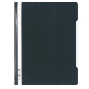 Desky s rychlovazačem, černá, PP, A4+, 50 ks/balení, DURABLE 257001