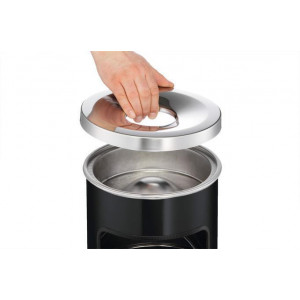 Odpadkový koš "Safe", černá, kulatý, s popelníkem, DURABLE