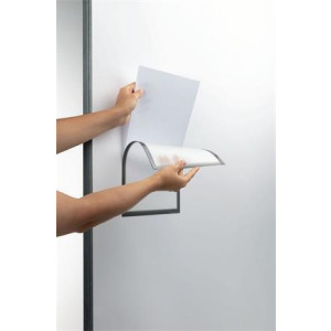 Informační kapsy, šedá, magnetická, A4, DURABLE 400757