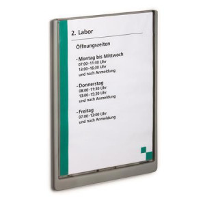 Informační tabulka "CLICK SIGN", šedá, 210 x 297 mm, DURABLE 486737